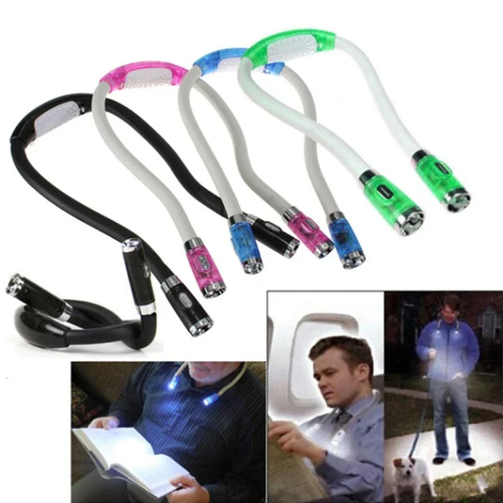 Tragbare Nackenlampe mit LED zum Stricken, Häkeln und Lesen – Freihändiges Licht