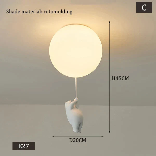 Hengende Bjørn Ballonger Lampe | Skanto
