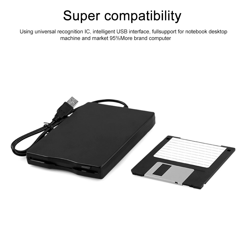 3.5" Ekstern Floppy Disk Stasjon | Skanto