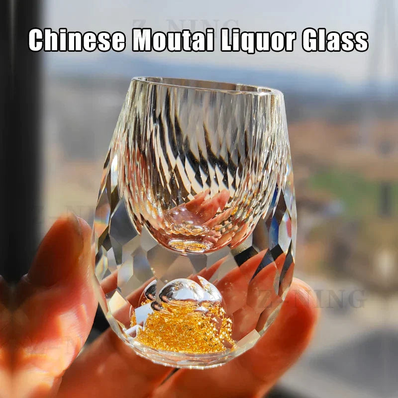 Skanto | Krystallglass Whiskey Glasser Bar Likør Sphere Kopper Sake og Shochu Double-Walled Tykk Bunner Liten Kapasitet Te Kopper