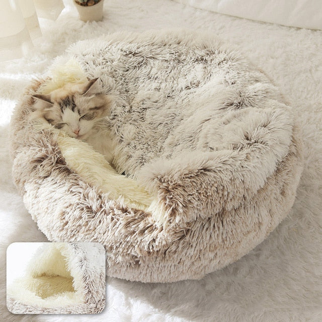 Rund Plysj Hundeseng | Skanto