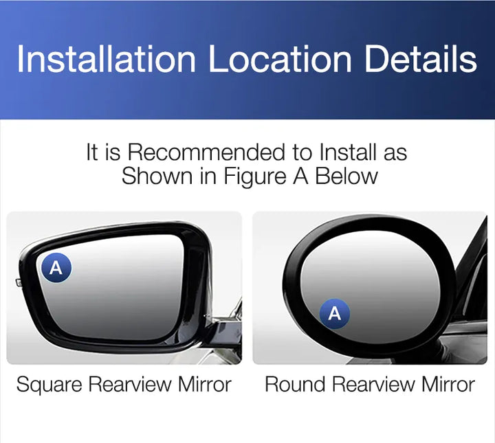 Skanto | Bil 360 Grad Bredvinkel Blind Spot Speil