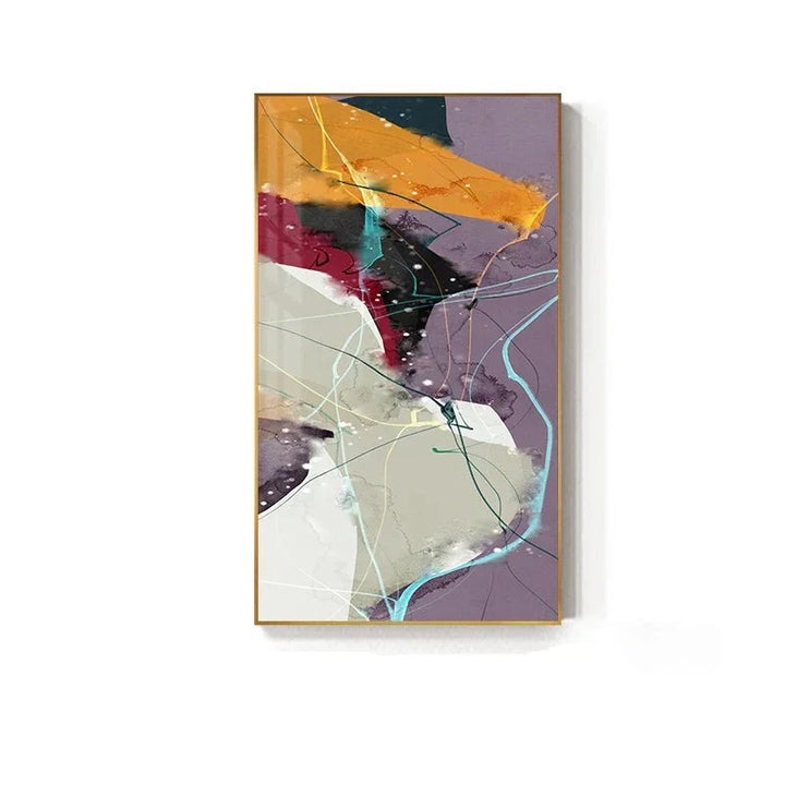 Fargerike skandinaviske abstrakte veggkunst Fine Art lerretsutskrifter Moderne bilder for leilighet stue foyer inngangsområde kunst dekor | Skanto