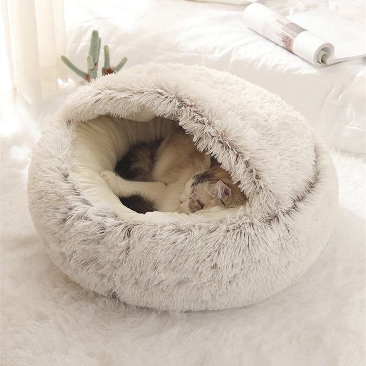 Rund Plysj Hundeseng | Skanto