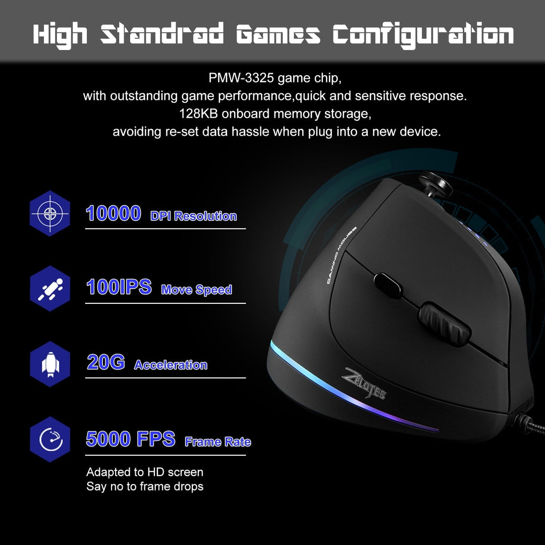 Skanto | Programmerbar Ergonomisk RGB Spillmester Mus