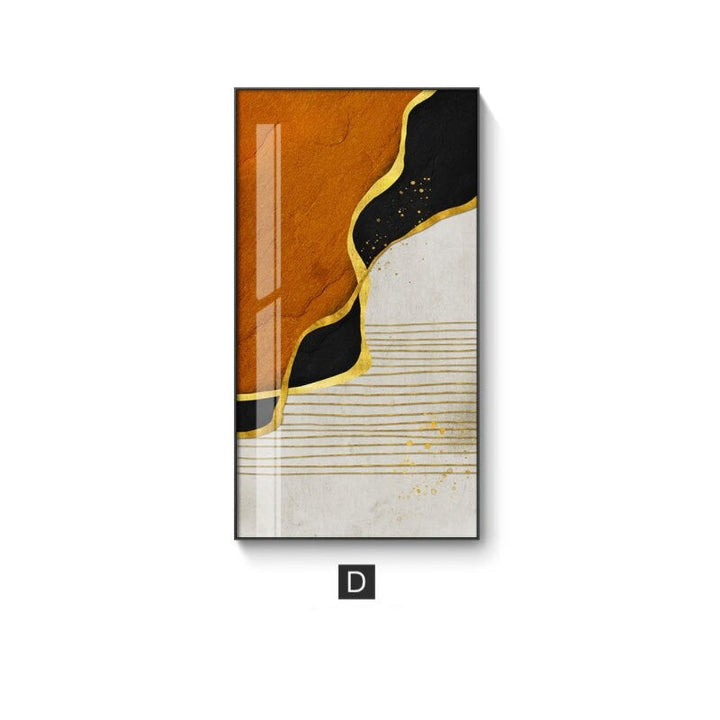 Abstrakt Gylden Regn Vertikalt Format Veggkunst Fine Art Lerretstrykk Bilder For Inngangshall Resepsjon Stue Kunst Dekor | Skanto
