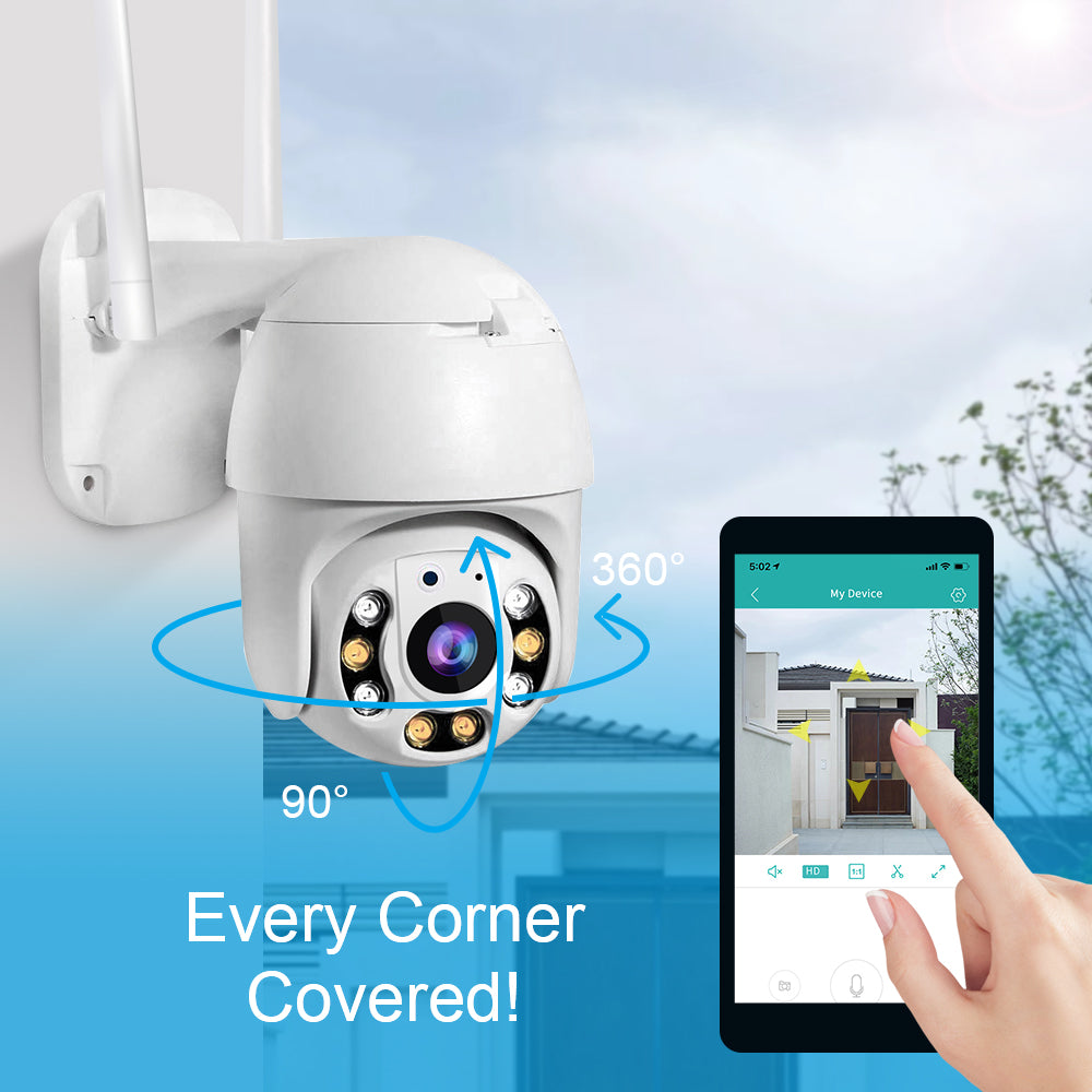 SecureView 360 – Trådløst sikkerhetskamera med 360° dekning | Skanto