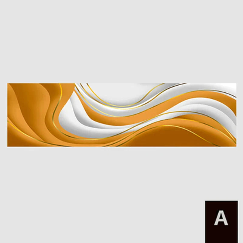 Moderne Abstrakt Grønn Grå Gull Flytende Bånd Veggkunst Fine Art Lærretutskrifter Høy Format Bilder For Stue Foyer Trapp Wall Decor | Skanto