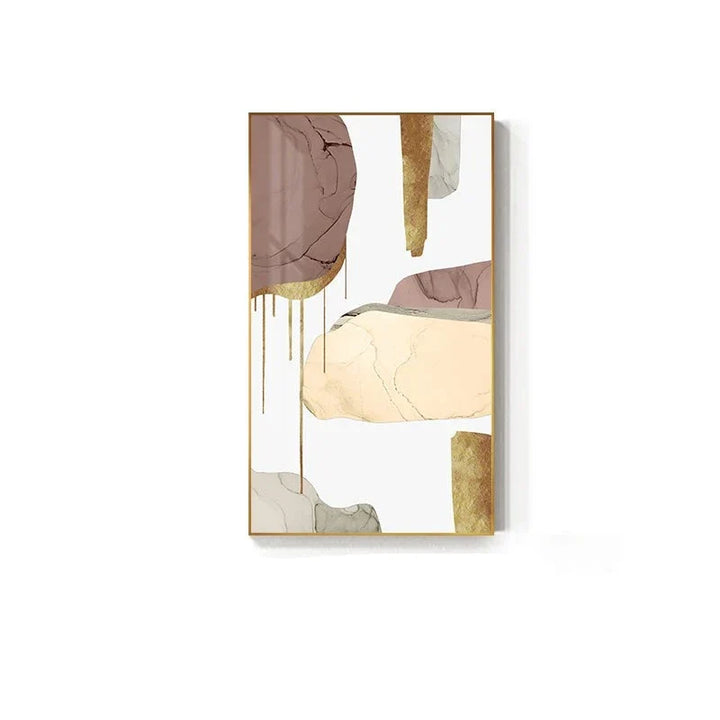 Nøytrale farger Mauve Beige Gylden Abstrakt Veggkunst Fin Kunst Lærred Utskrifter Bilder For Moderne Leilighet Stue Luksuriøse Interiører Kunst Dekor | Skanto