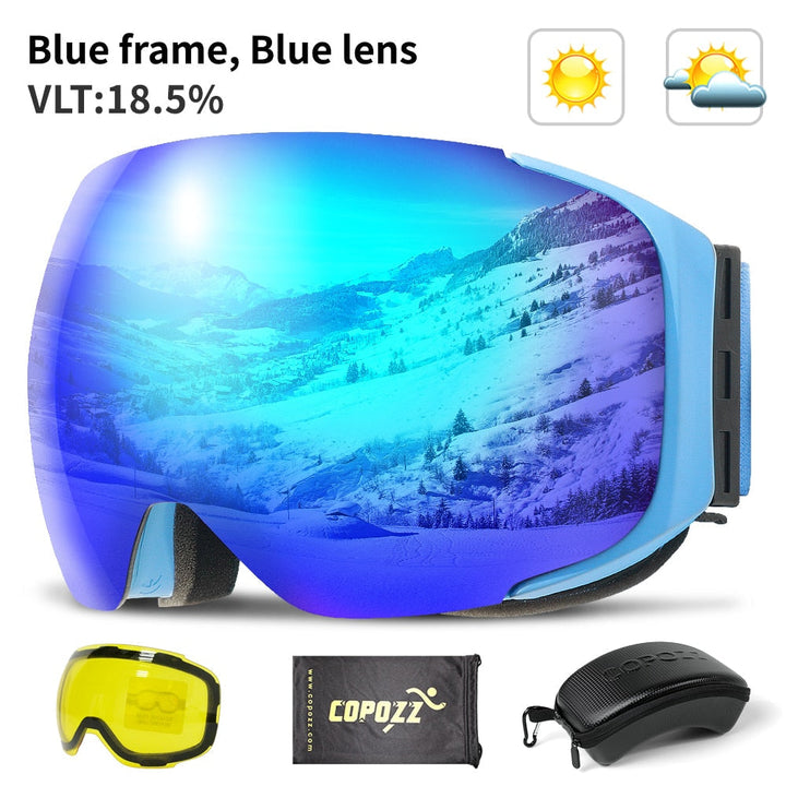 Magnetisk UV-beskyttelse anti-dugg ski goggles | Skanto