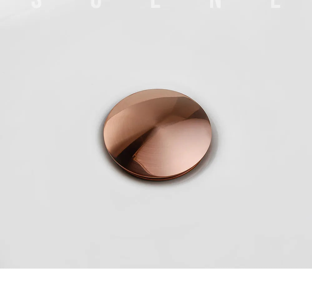 Bagnolux Rose Gold Sink Drain Valve Skanto