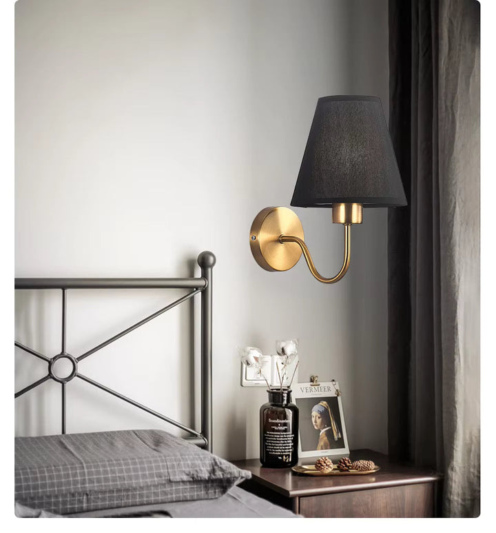 Skanto | RusticGlow - Vegglampe av Stoff i Amerikansk Stil