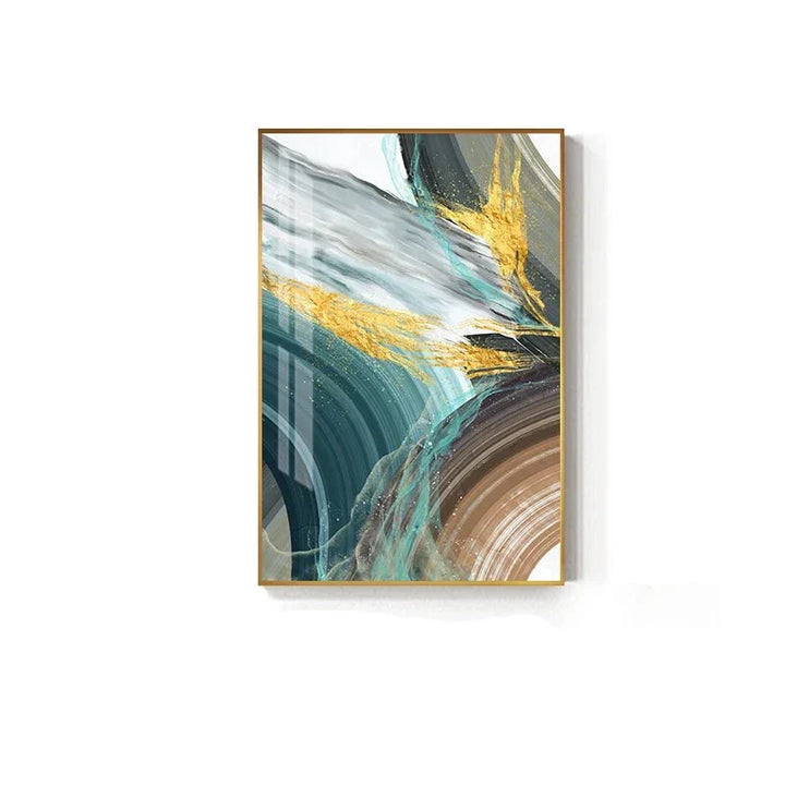 Abstrakt Grønn Brun Farge Sprut Veggkunst Fine Art Lerret Utskrifter Moderne Farger Bilder For Stue Spisestue Samtids Hjem Dekor | Skanto