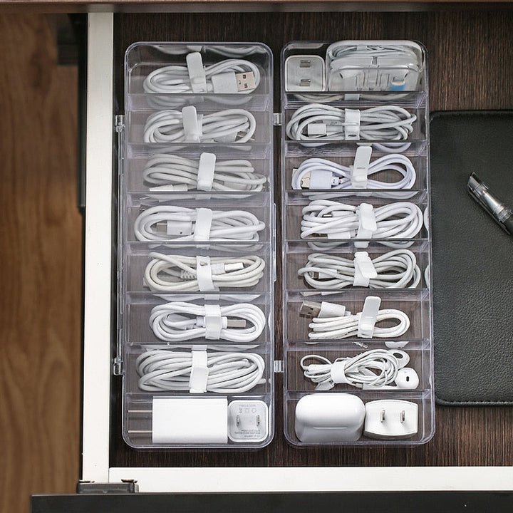 Transparent Kabel Organizer Boks | Skanto