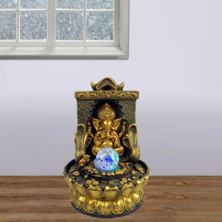 Skanto | Fantastisk Ganesha Statue med LED Indre Vannkilde