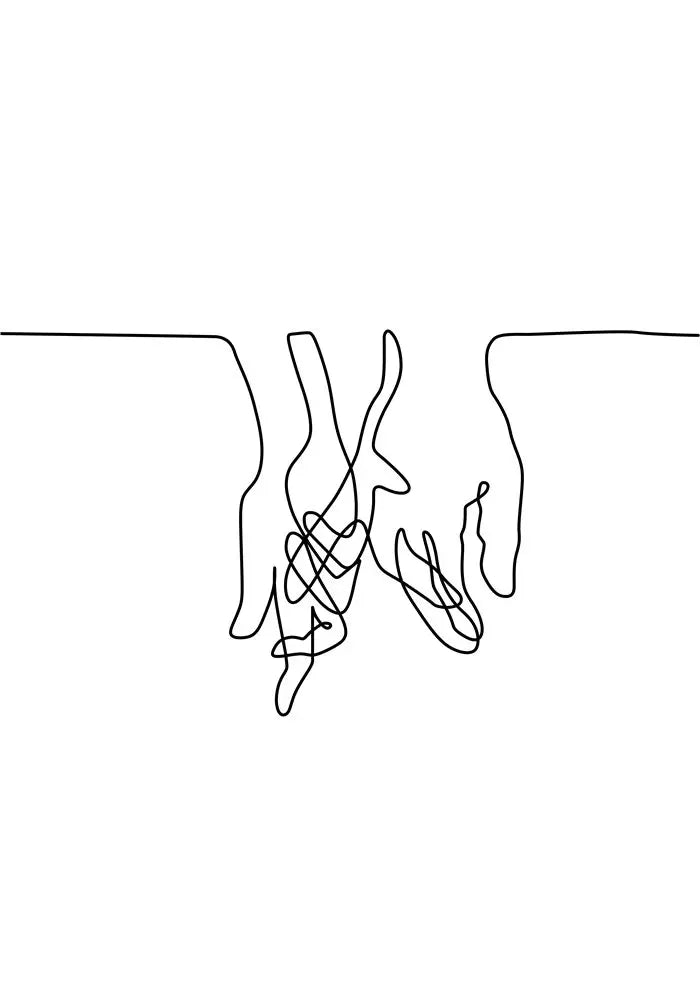 Minimalistisk svart-hvitt linjekunst veggkunst Fin kunst lerretsutskrifter Familieinspirerte figurer kunst Inspirasjonsbilder for moderne interiør | Skanto