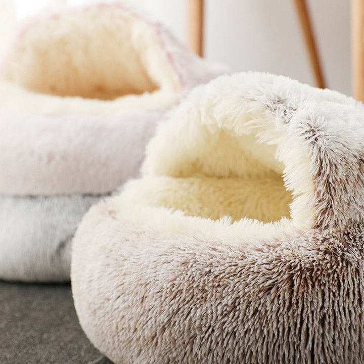 Rund Plysj Hundeseng | Skanto