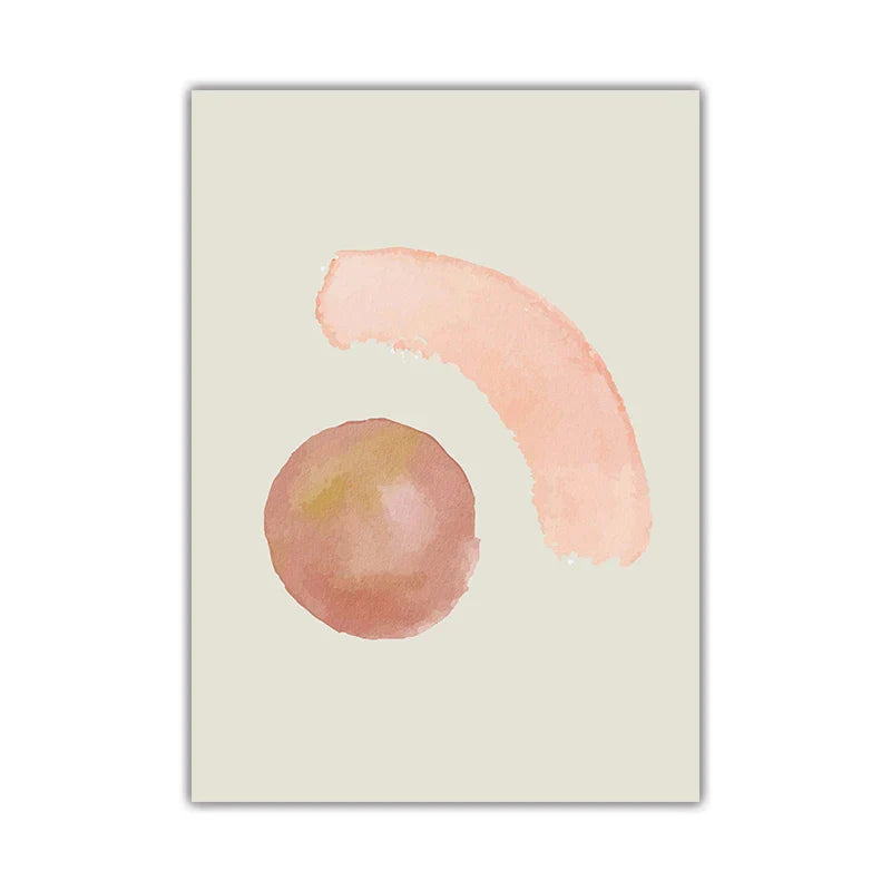 Minimalist Pastell Aquarell Veggkunst Fine Art Lærredsutskrifter Moderne Abstrakt Nordiske Bilder For Stue Soverom Kunst Dekor | Skanto