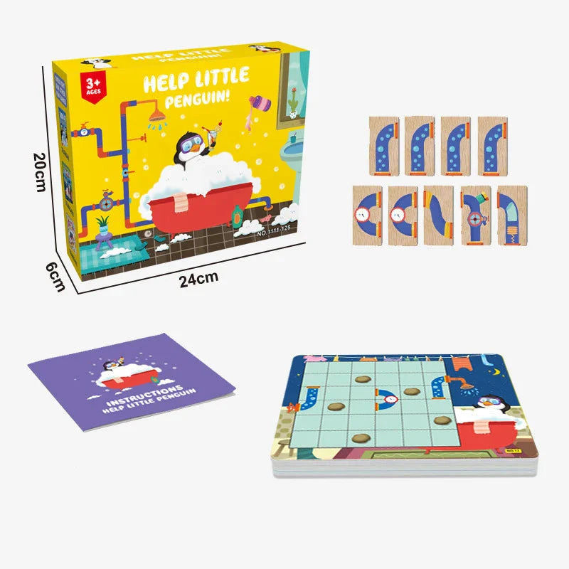 Skanto | Penguin Dusj Labyrint Puslespillspill - Fremme Logisk Tenking!
