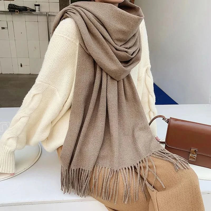 Skanto | Kvinne bomulls vinter skjerf – Myk, varm, elegant stil