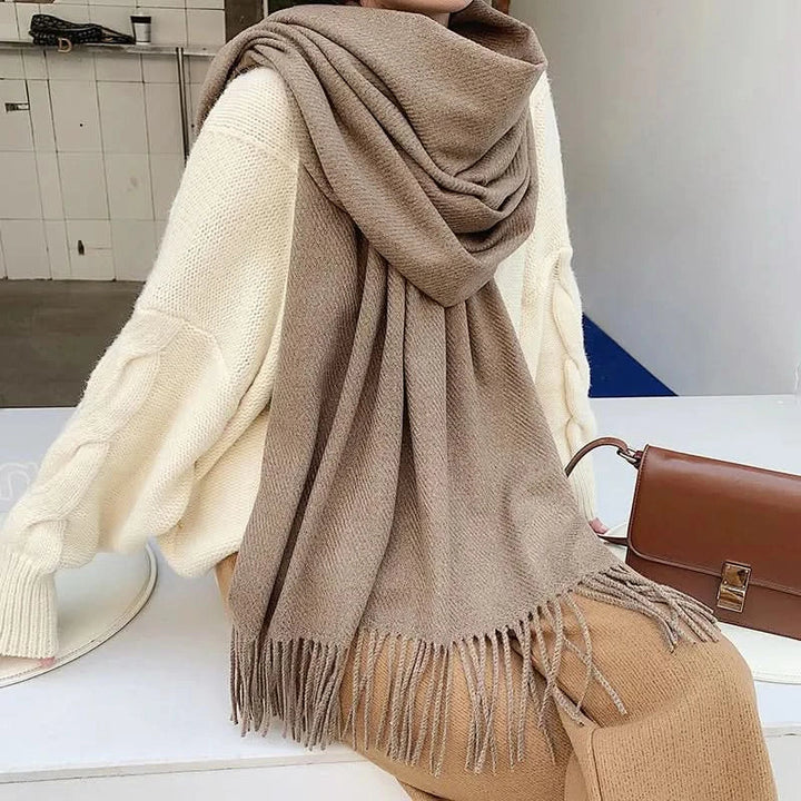 Skanto | Kvinne bomulls vinter skjerf – Myk, varm, elegant stil