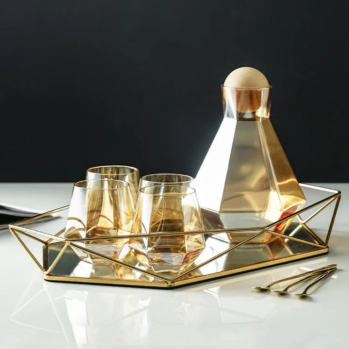 Polygon Glass Tray Skanto