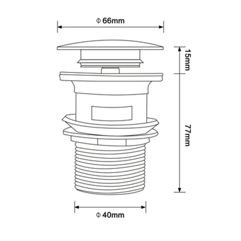 Bagnolux Rose Gold Sink Drain Valve Skanto
