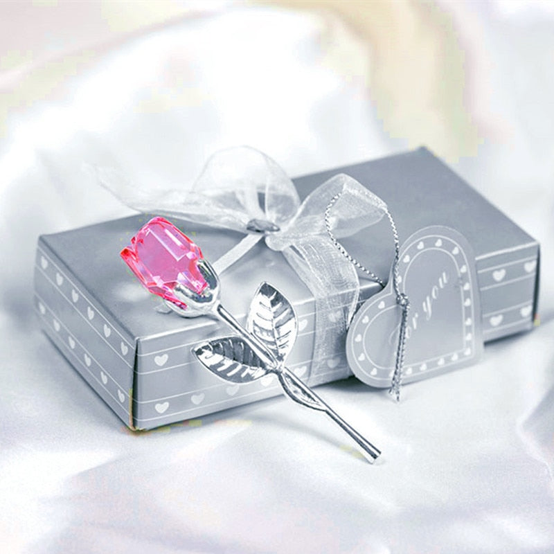 Skanto | Luksus Krystall Rose i Gaveeske – Valentinsdaggave til Henne