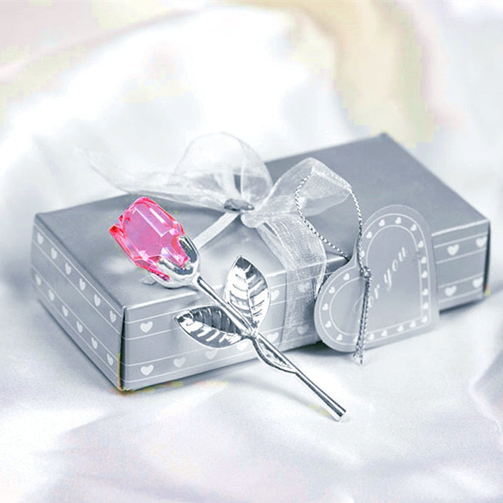 Luksuriøs Kristallrose i Geschenkbox – Valentinstagsgeschenk für Sie