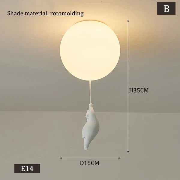Hengende Bjørn Ballonger Lampe | Skanto