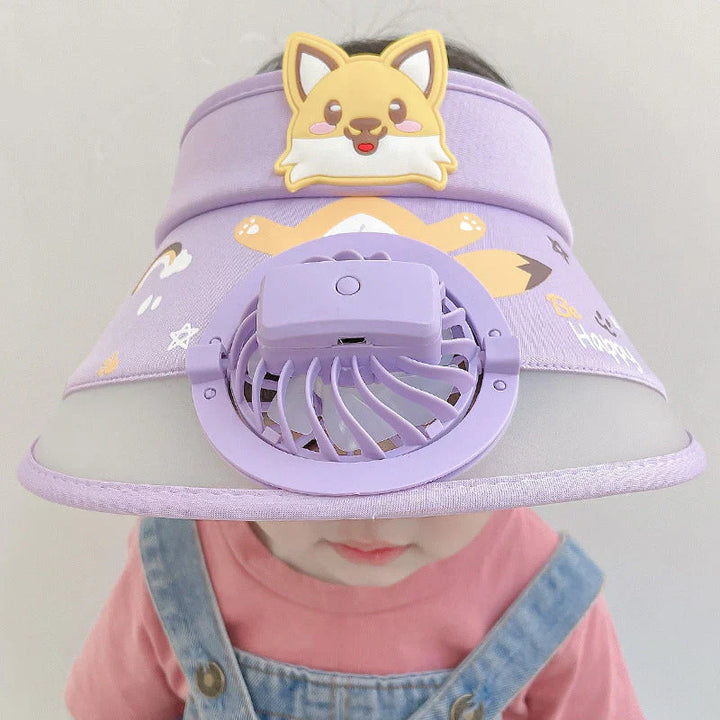 Skanto | Barnehatt med Vifte – Justerbar Sommerhatt med Froskdesign