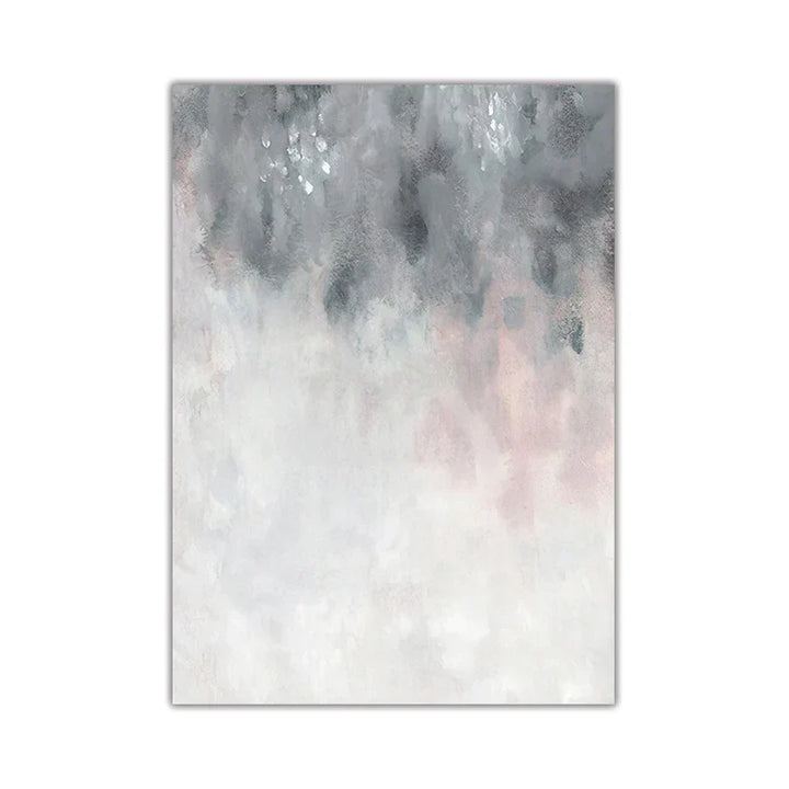 Abstrakte nyanser av rosa grå minimalistisk veggkunst fine art lerret utskrifter bilder for moderne leilighet stue kunstdekor | Skanto