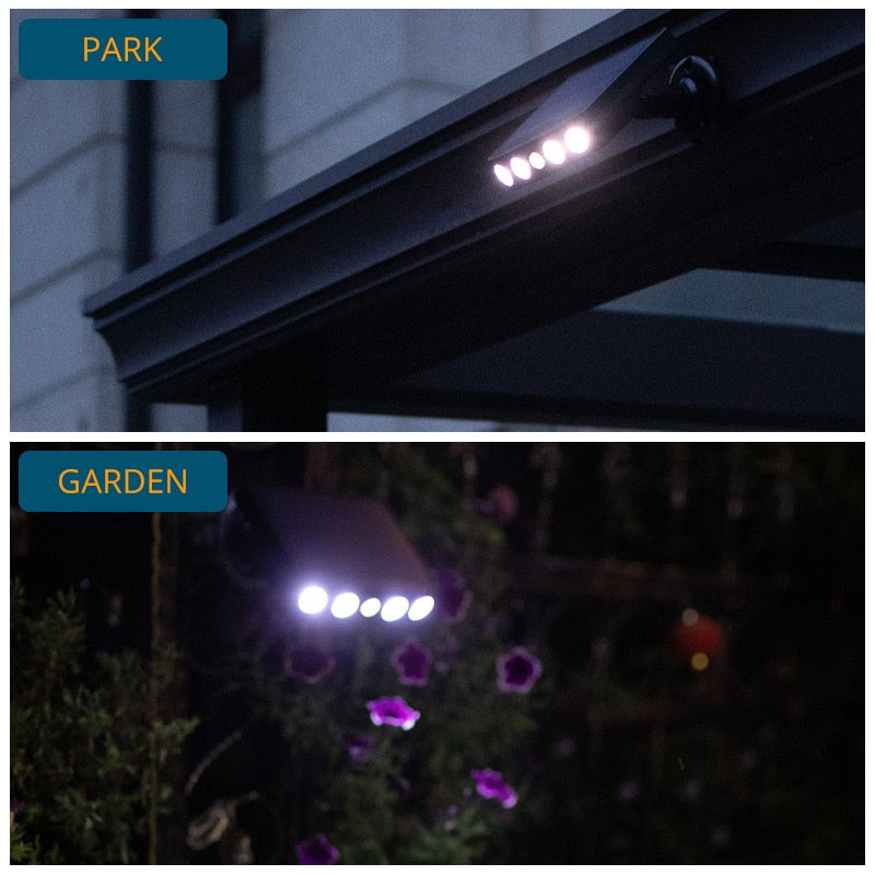 LED Solarlampe med bevegelsessensor utendørs