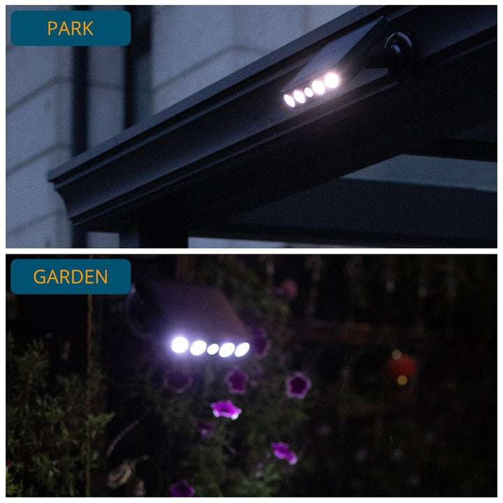 LED Solarlampe med bevegelsessensor utendørs