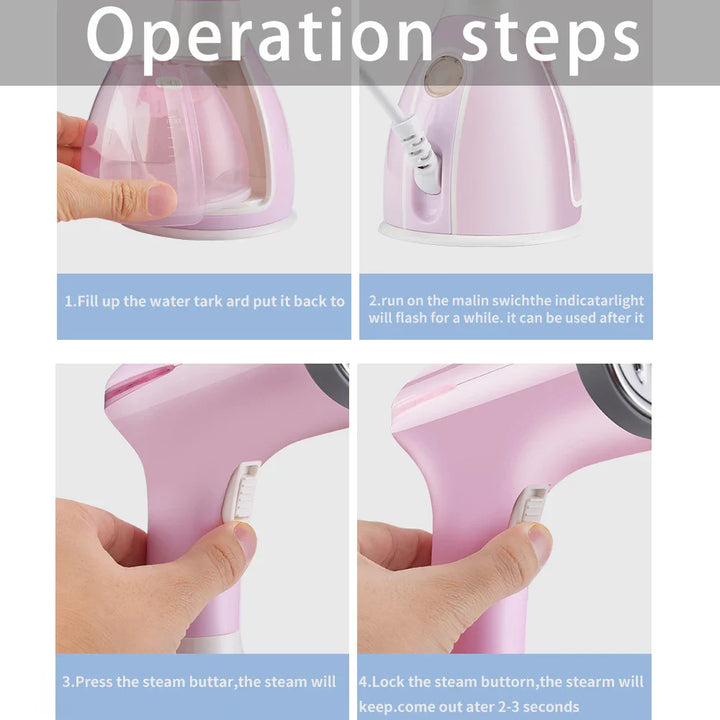 Skanto | Vertikal Klær Dampmaskin 280W Rask Oppvarming 1500ml Tank – SteamFlow