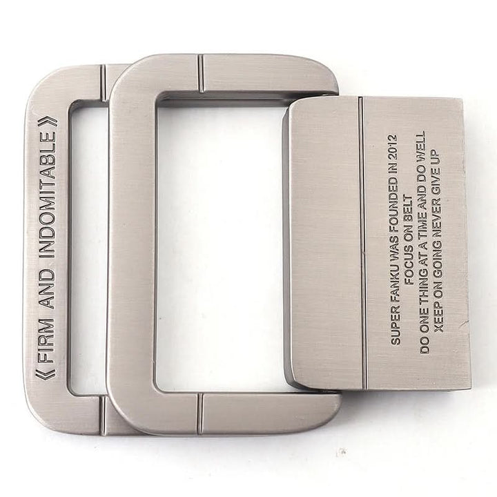 Unisex-Canvas-Gürtel – Doppelte Metallringschnalle, verstellbar