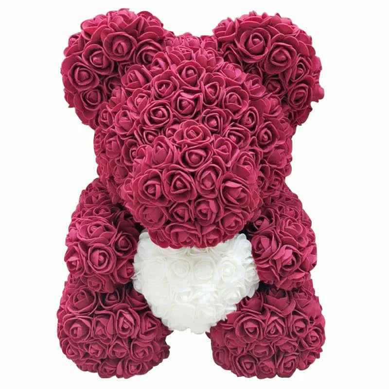Skanto | Rose Teddy Bear with Handmade Foam Roses – 40cm