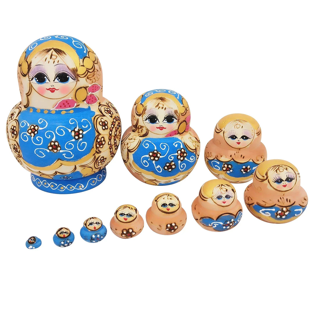 Skanto | 10 stykker/sett med tre russiske matryoshka dukker