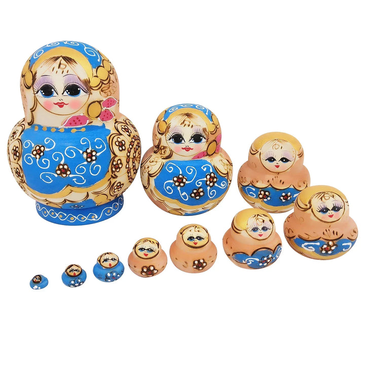 Skanto | 10 stykker/sett med tre russiske matryoshka dukker