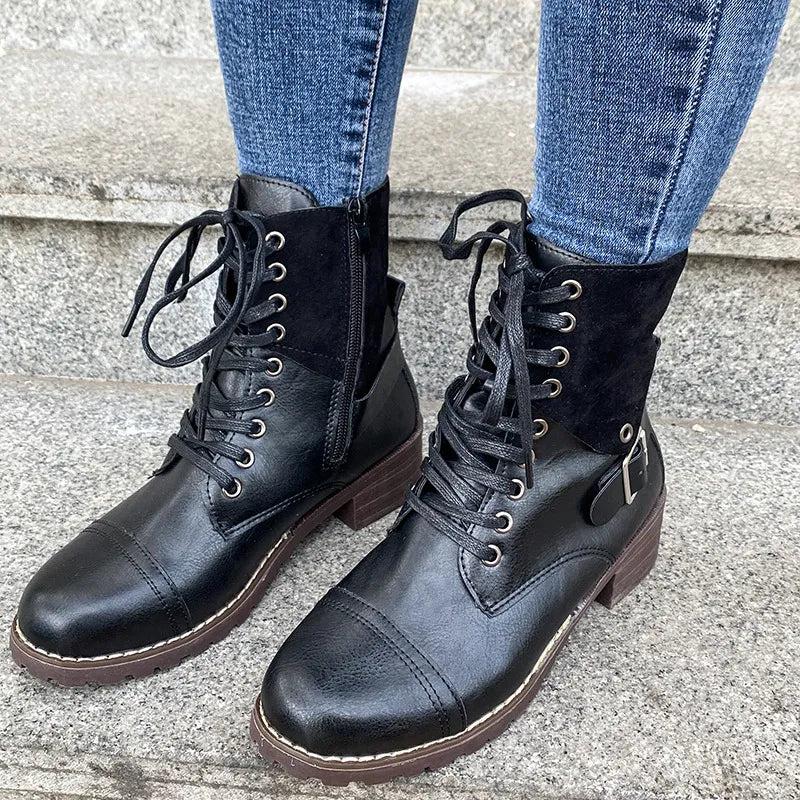 Amalthea Vintage Ankellær støvler