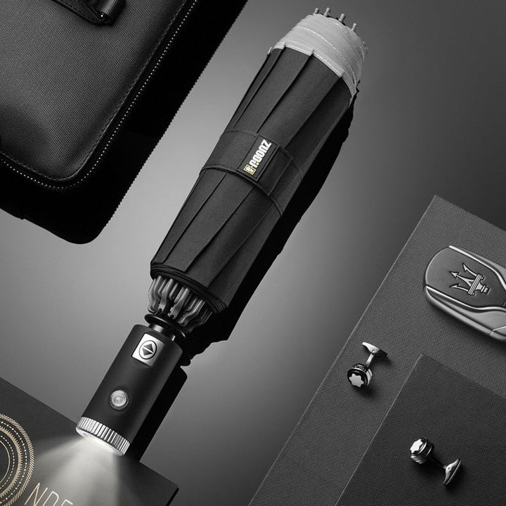 Skanto | Regnvern Elegant Automatiske LED Paraply