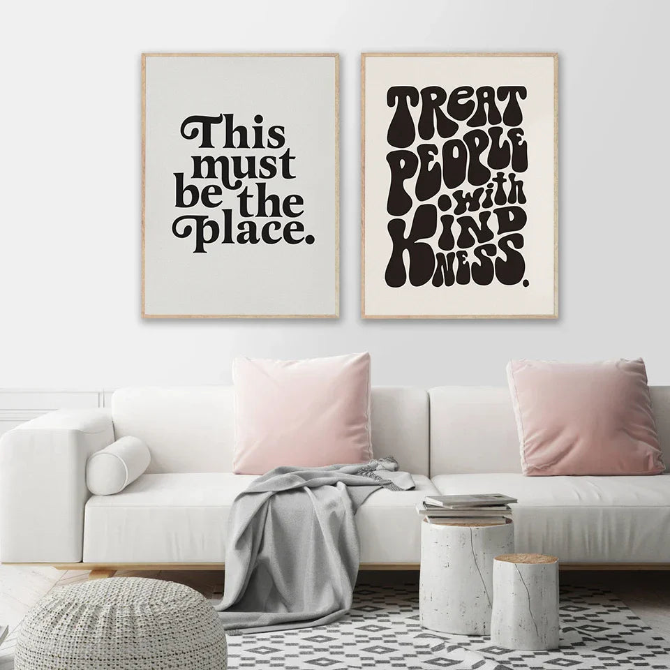 Inspirerende sitater veggkunst fine art lerretsutskrifter svart hvit plakat bokstaver og sitater bilder for stue soverom nordisk hjemmeinnredning | Skanto