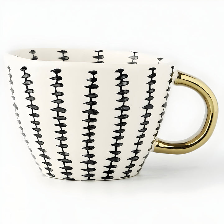 Keramikkopp med geometrisk design – Stilig og moderne | Ideell for kaffe eller te | Skanto
