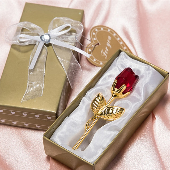 Luksuriøs Kristallrose i Geschenkbox – Valentinstagsgeschenk für Sie