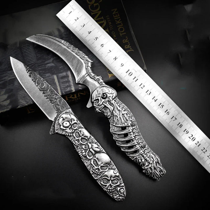 Taktisk Natt Skull Foldbar Lommekniv | Skanto