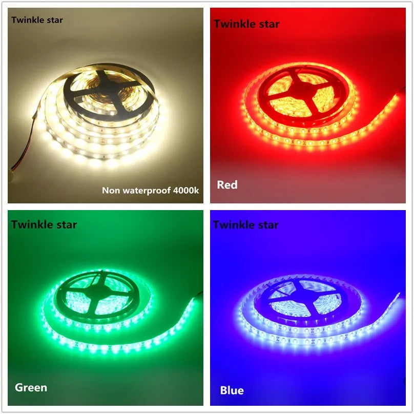 Skanto | Vanntett 5M LED-stripe lys i varm og kald hvit