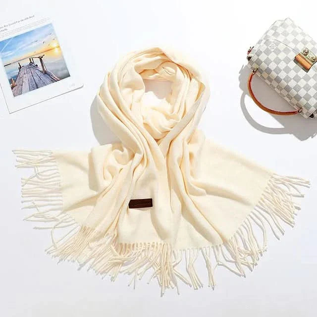 Skanto | Kvinne bomulls vinter skjerf – Myk, varm, elegant stil
