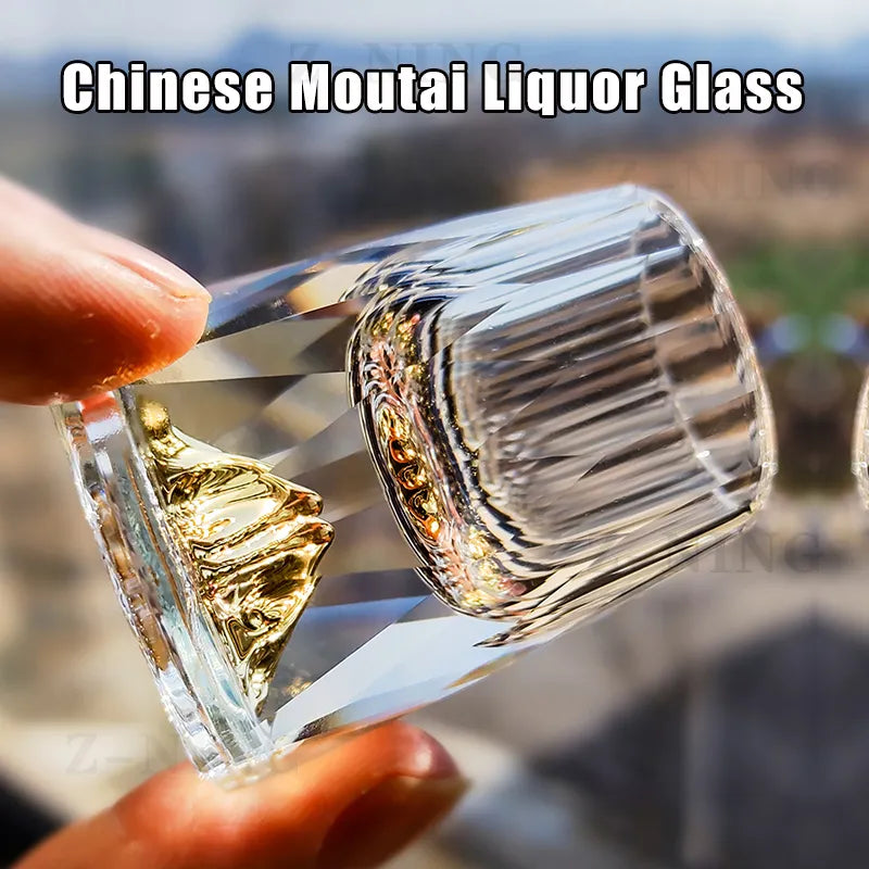 Skanto | Krystallglass Whiskey Glasser Bar Likør Sphere Kopper Sake og Shochu Double-Walled Tykk Bunner Liten Kapasitet Te Kopper