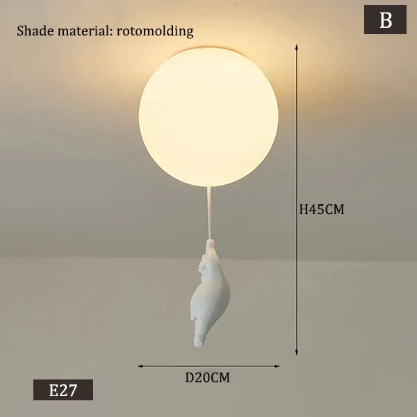 Hengende Bjørn Ballonger Lampe | Skanto