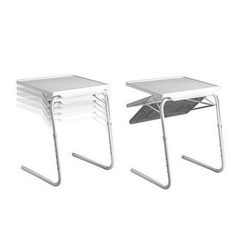 Skanto | Plastpute stålrørholder løftestang sammenleggbar bærbar multifunksjonell laptopbord, høydejusterbar: 53-74cm, vinkeljusterbar: 30 grader / 60 grader / 90 grader / 180 grader